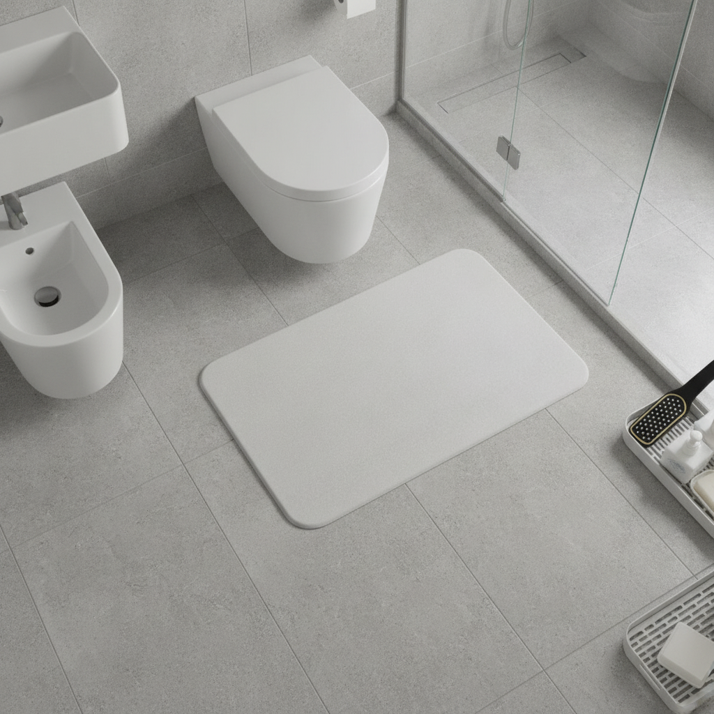 Stone Bathroom Rug - lifestyle photo