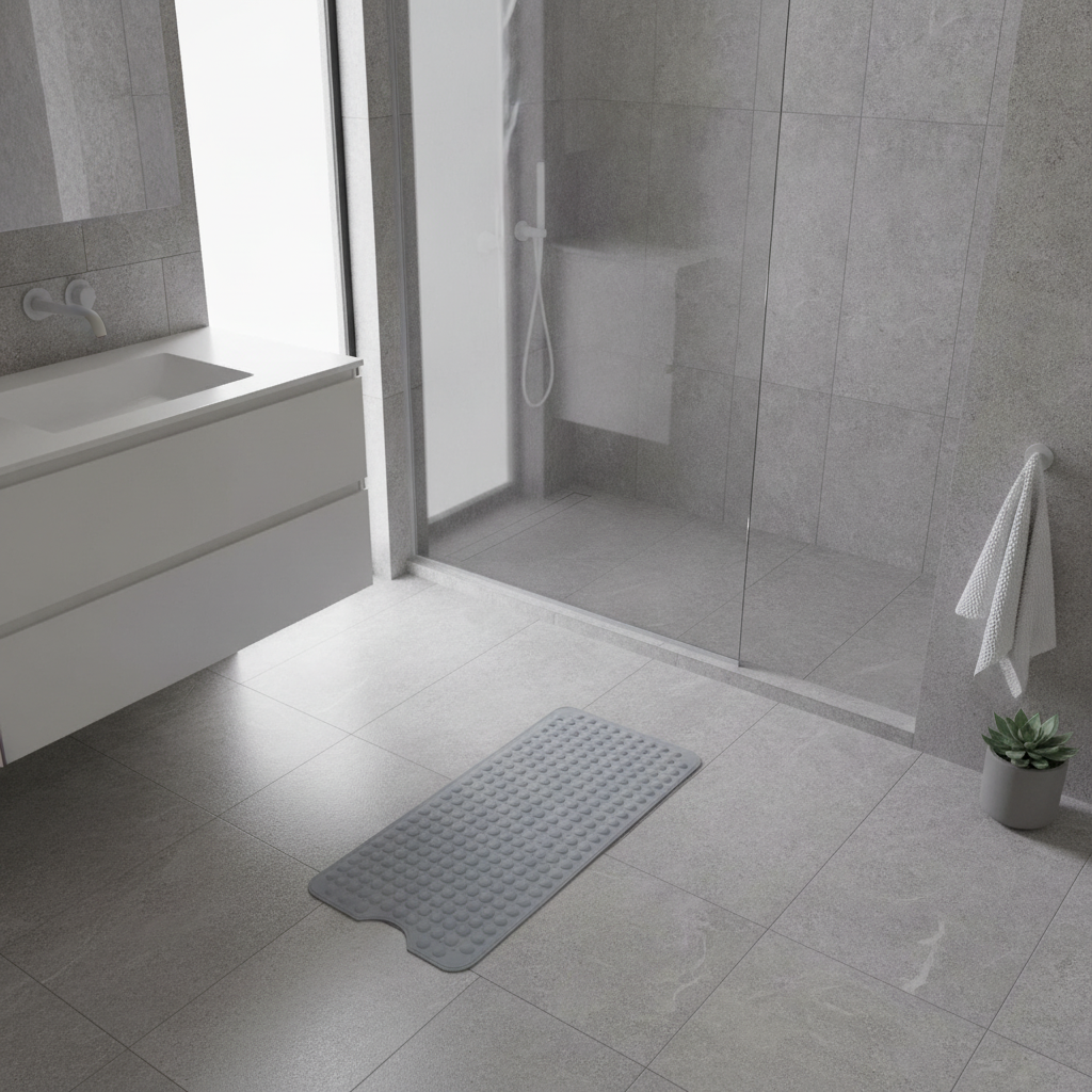 Bathrug Non-Slip Gray Bath Mat