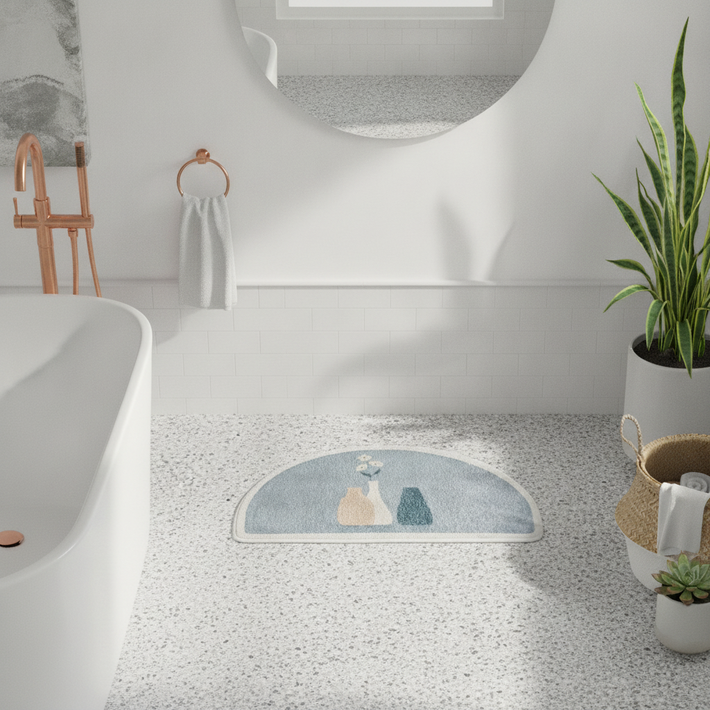 Half Moon Non-Slip Bath Mat