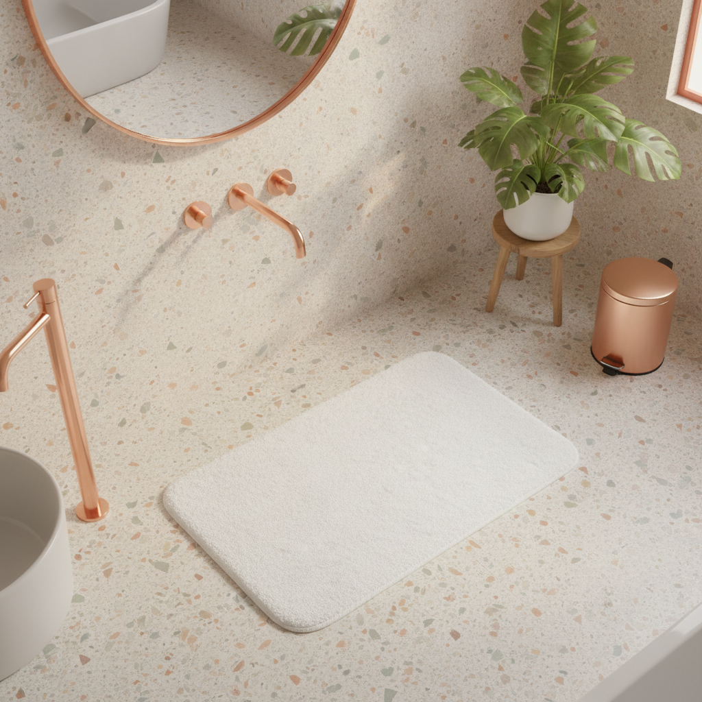White Thick Bath Mat - product detail