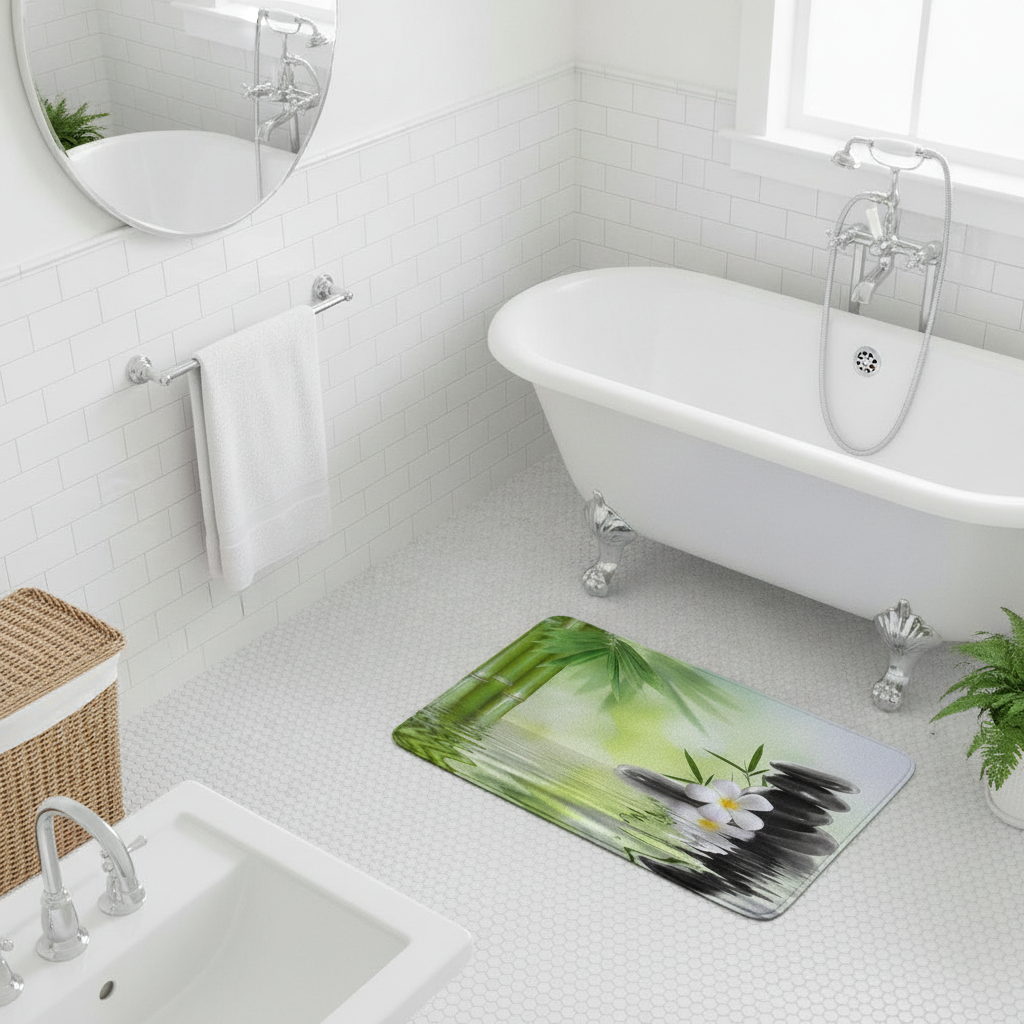 Zen Bathroom Rug - lifestyle photo
