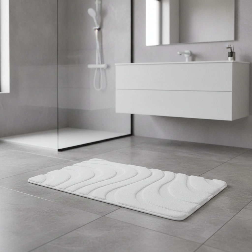 White Bathroom Rug - view 11