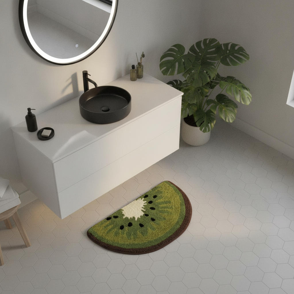 In Shape Half Moon Bath Mat