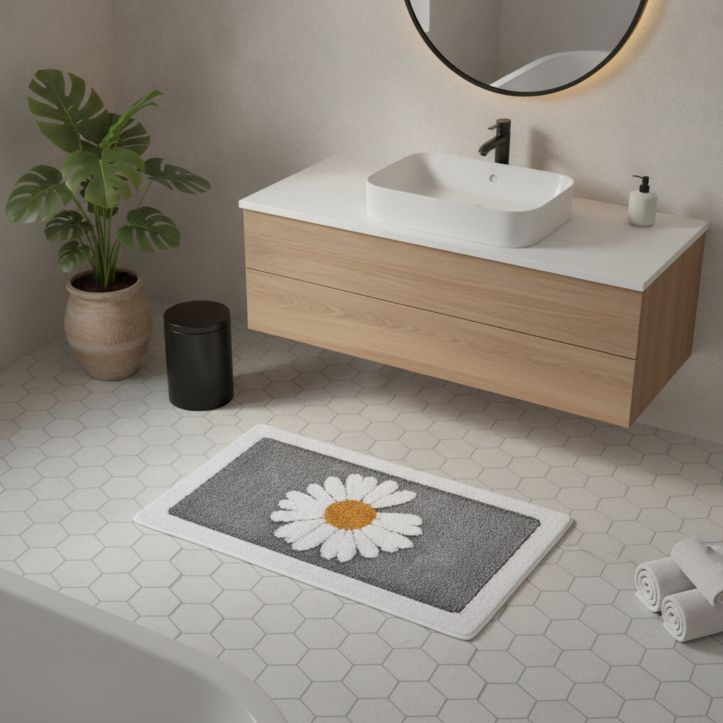 Flower Bath Mat