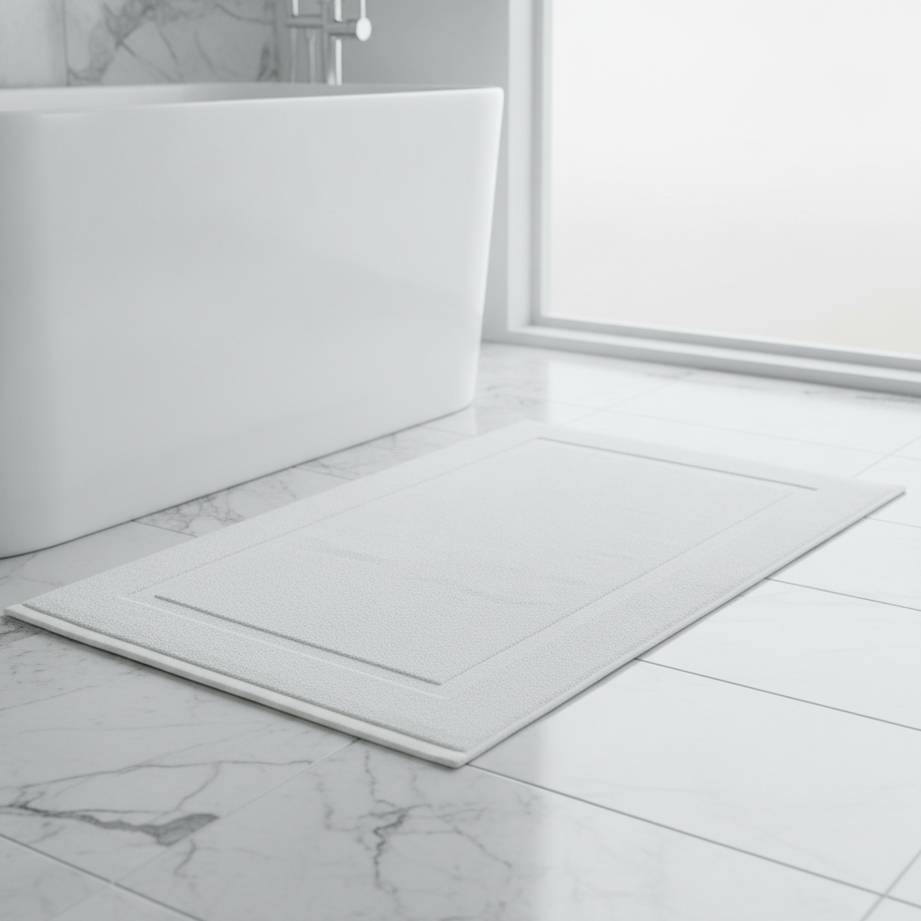 Cotton White Bath Mat