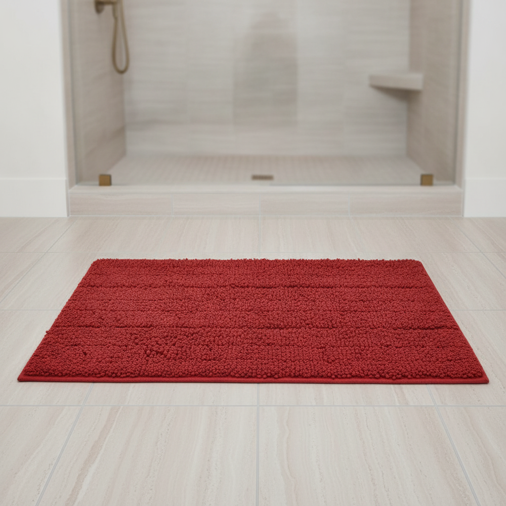 Large Red Bath Mat