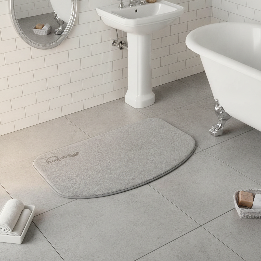 Half Moon Microfiber Bath Mat
