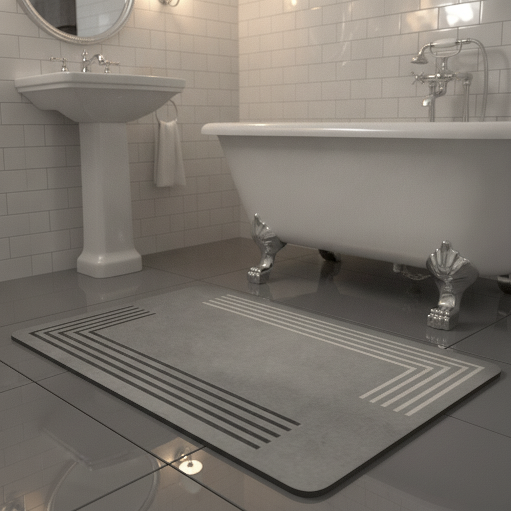 Diatomite Gray Bath Mat