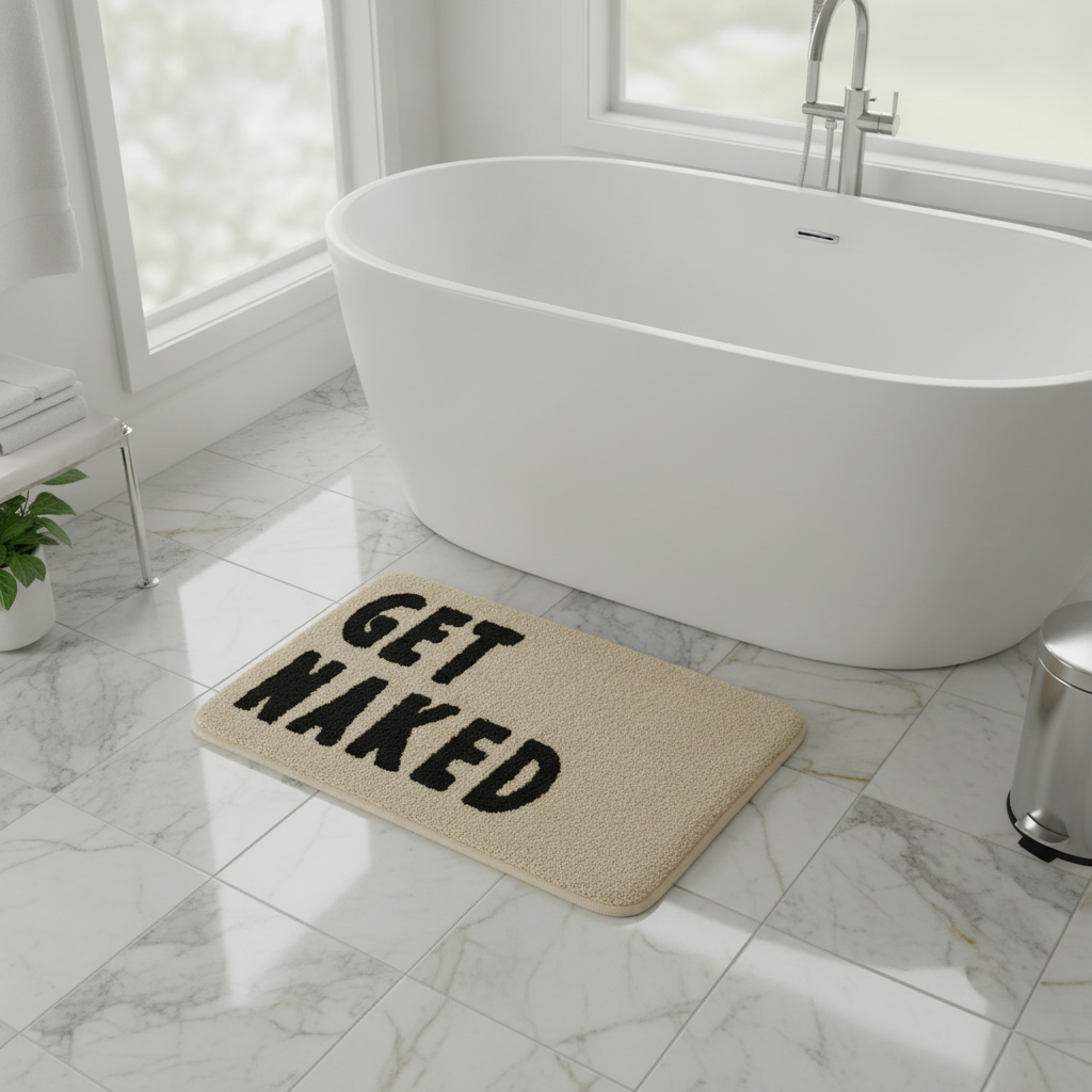 Get Naked Bathroom Rug