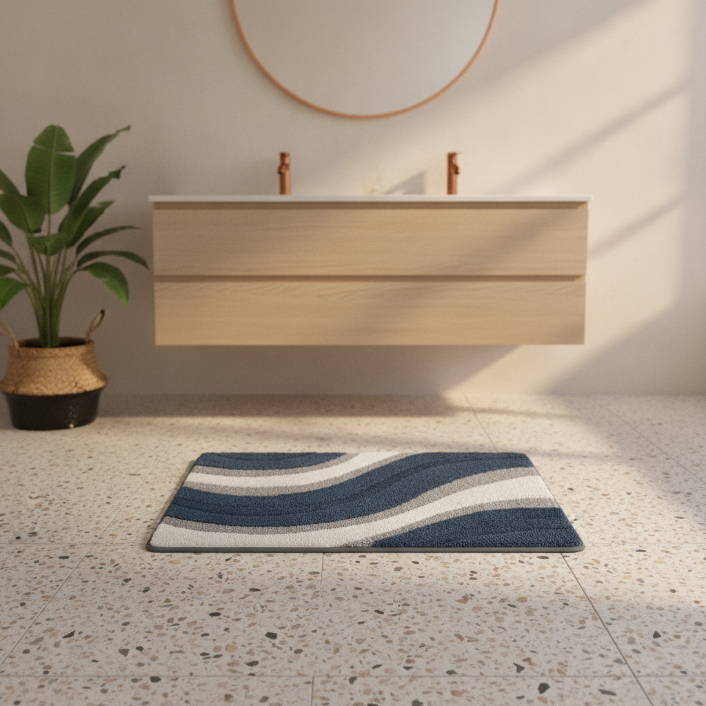 Blue Gray Bath Mat - view 9