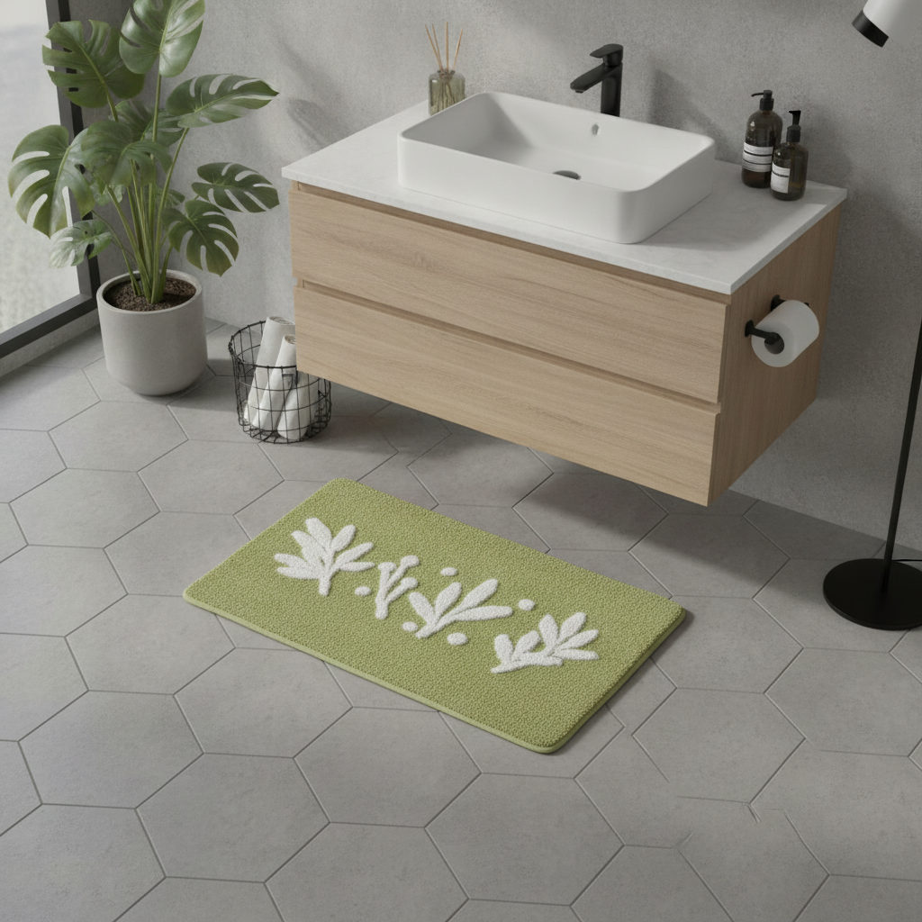 Green Olive Bath Mat