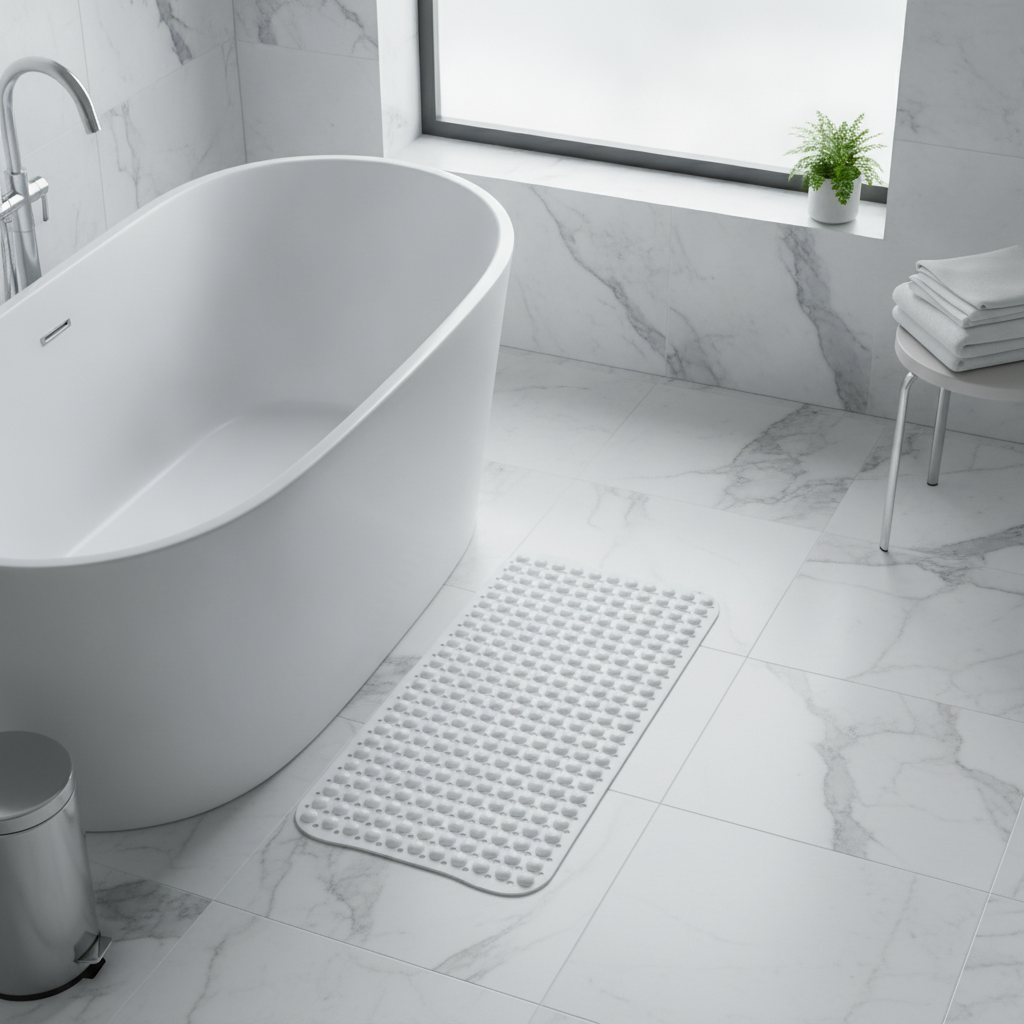 Bathrug Non-Slip Bath Mat - size comparison