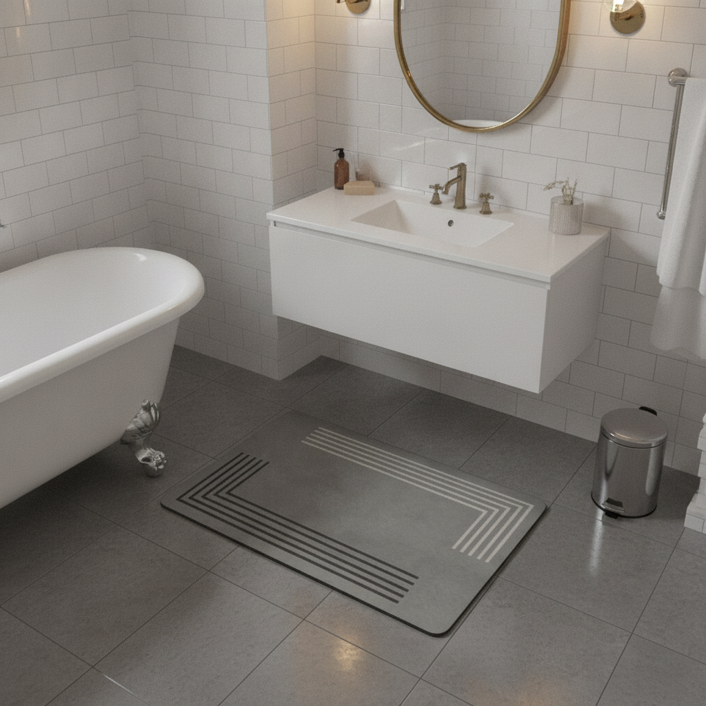 Diatomite Gray Bath Mat