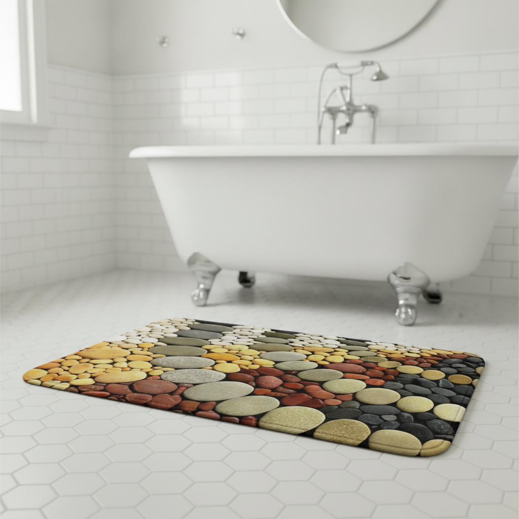 Pebble Pattern Bath Mat
