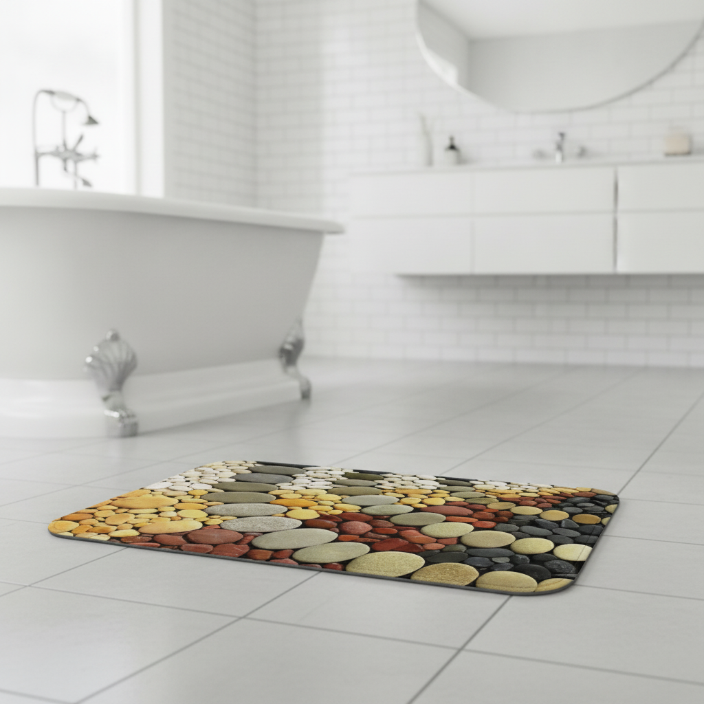 Pebble Pattern Bath Mat
