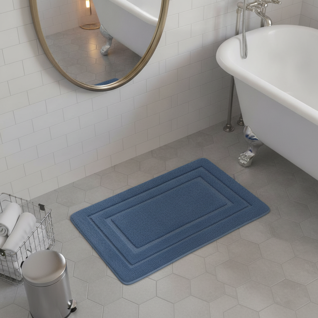 Blue Petrol Bath Mat
