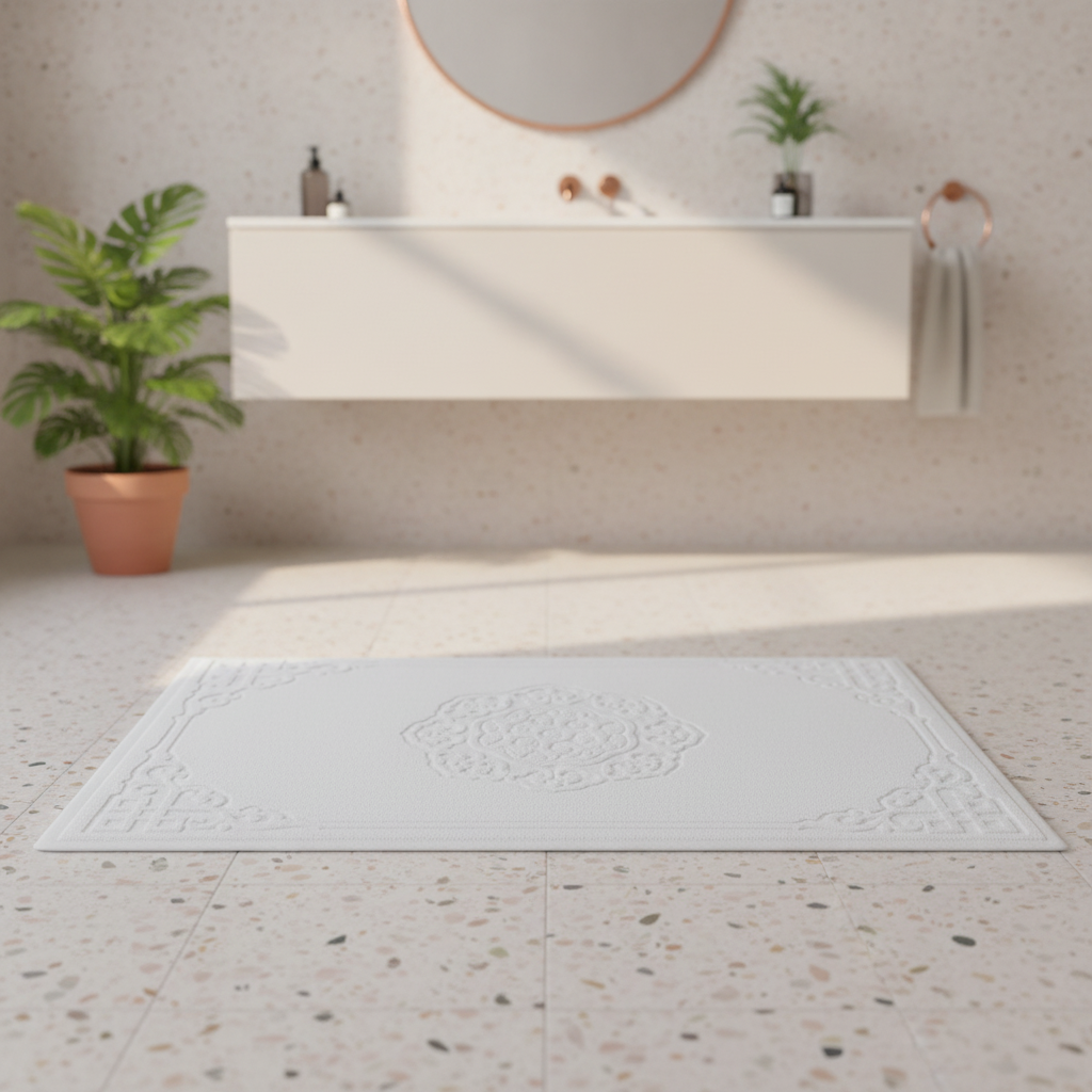 Cotton Thick Bath Mat - size comparison