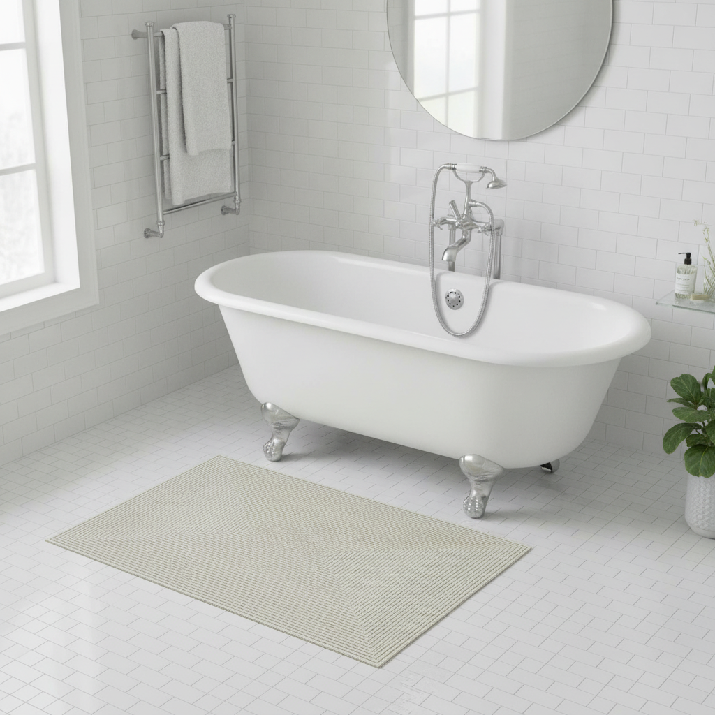 Gray Bathroom Rug - bathroom setting