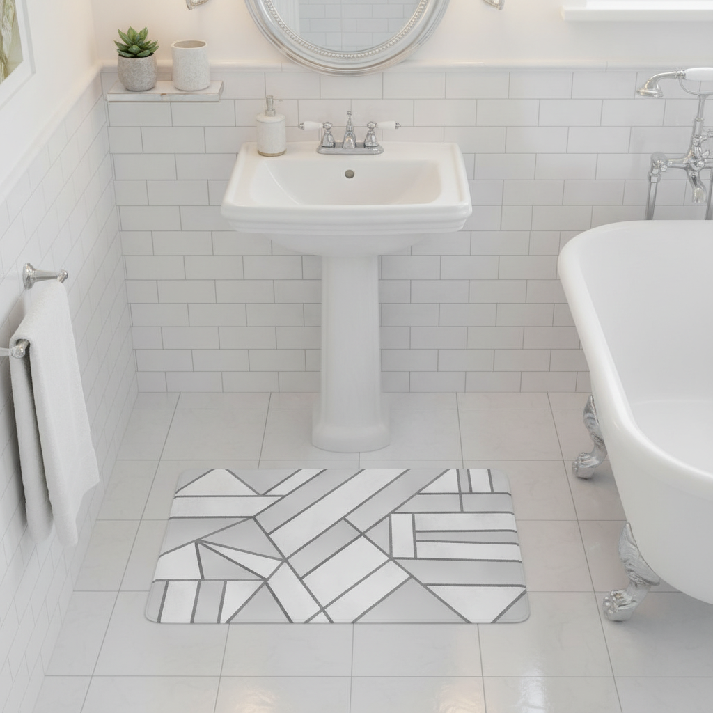 Gray Original Bathroom Rug