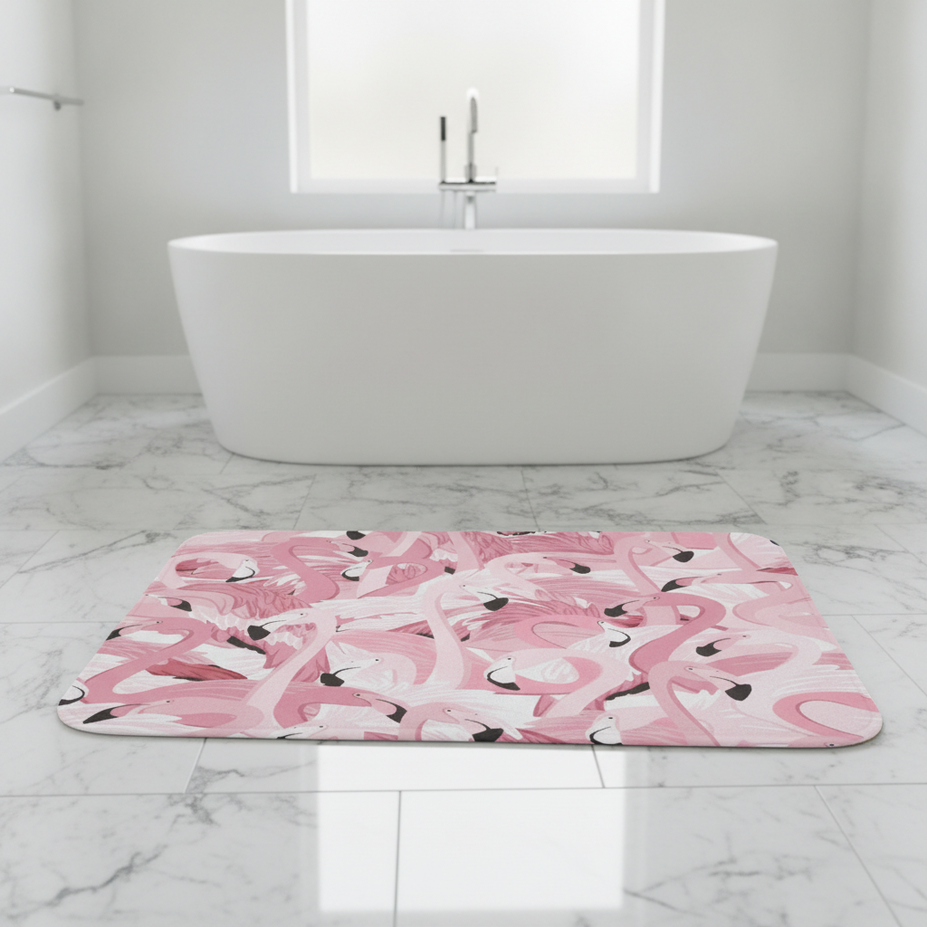 Flamant Pink Bath Mat