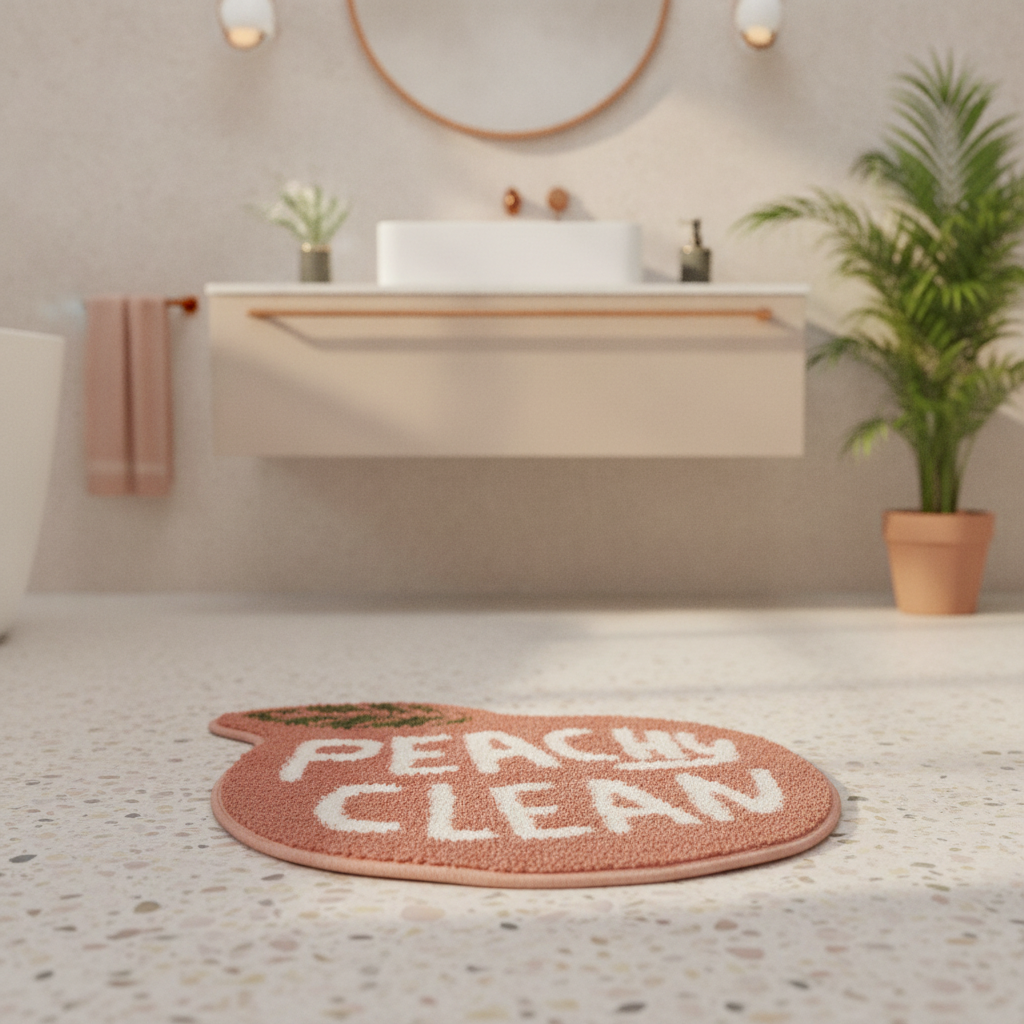 Peach Bath Mat