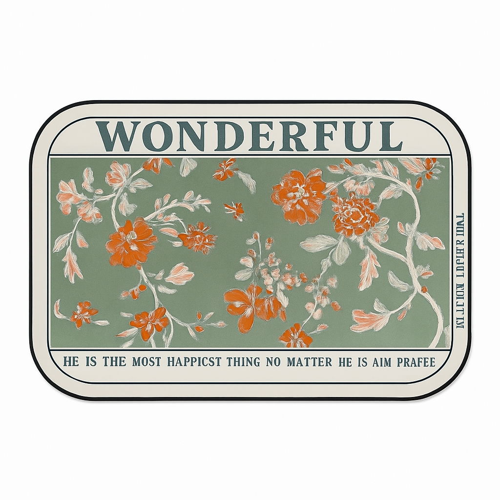 Half Moon Orchid Bath Mat