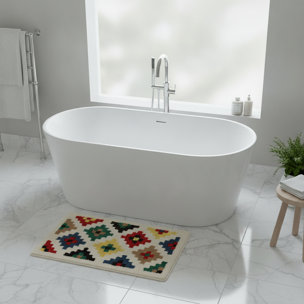 Geometric Bathroom Rug