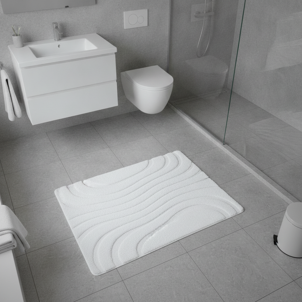 White Bathroom Rug - view 15