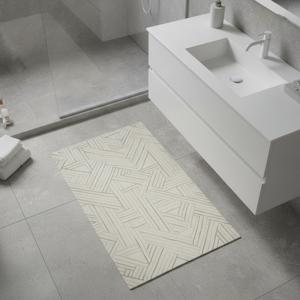 Diatomaceous Large Bath Mat - bathroom setting