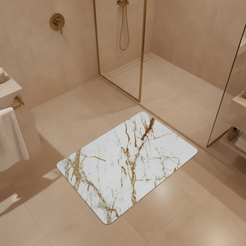 Diatomite Bath Mat - bathroom setting