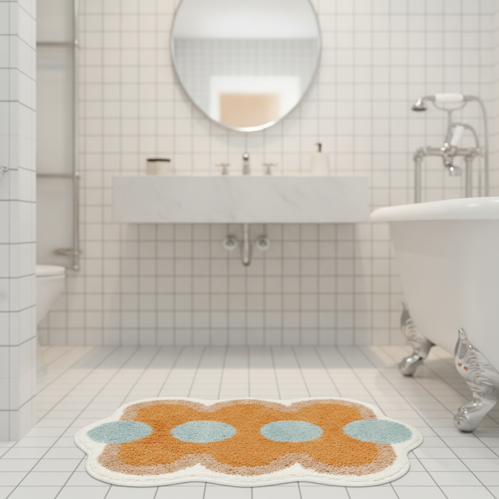 Orange Bathroom Rug - product detail