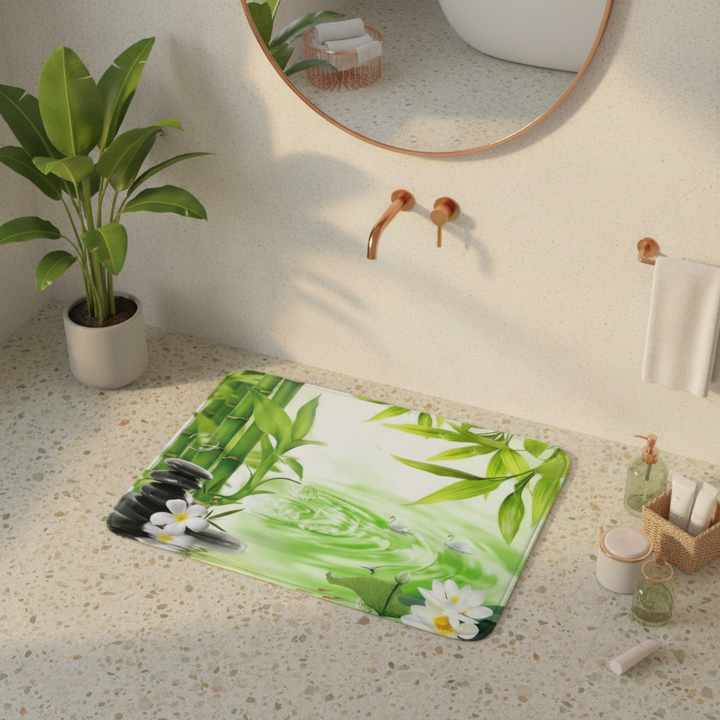Zen Bath Mat - bathroom setting