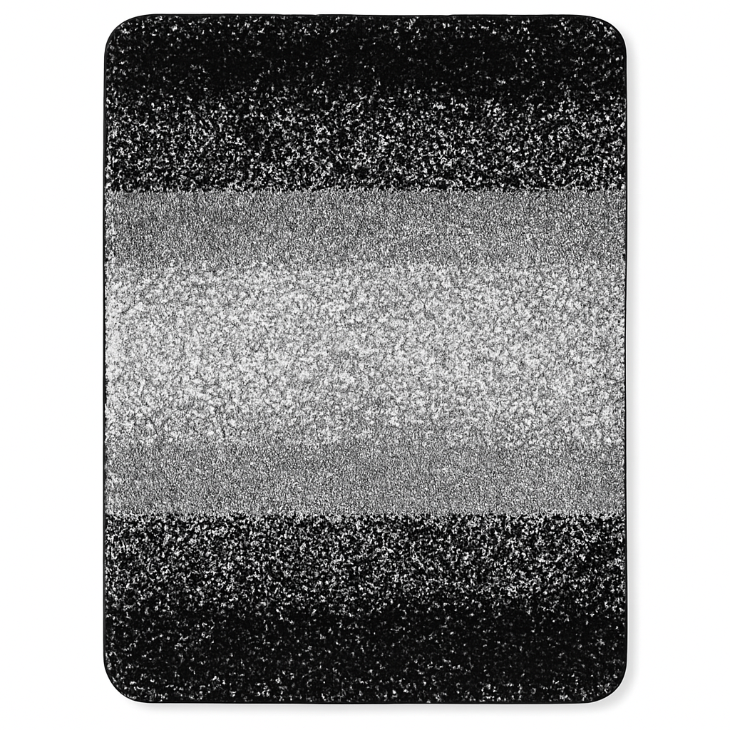 Black White Bath Mat