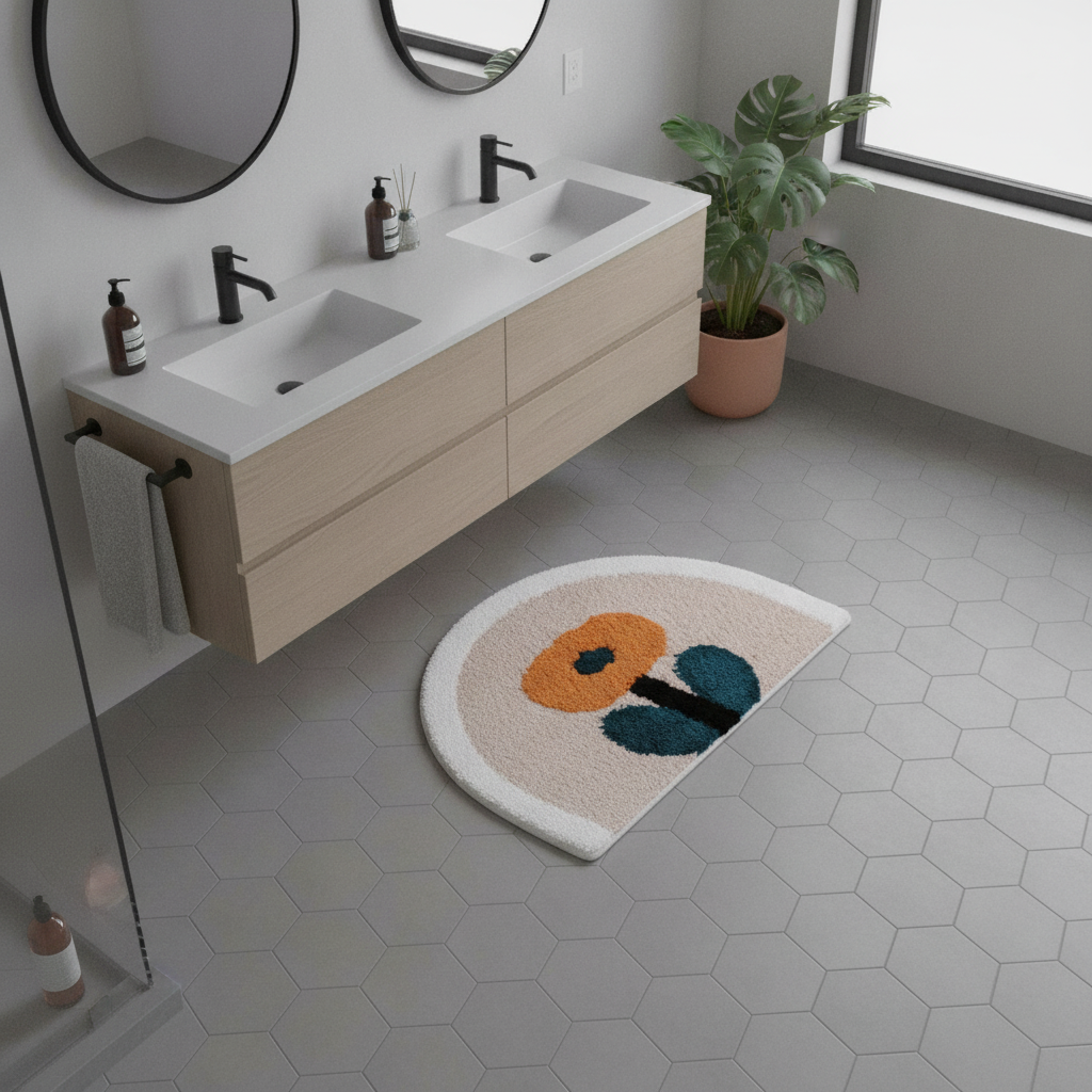 Small Flower Bath Mat - product detail