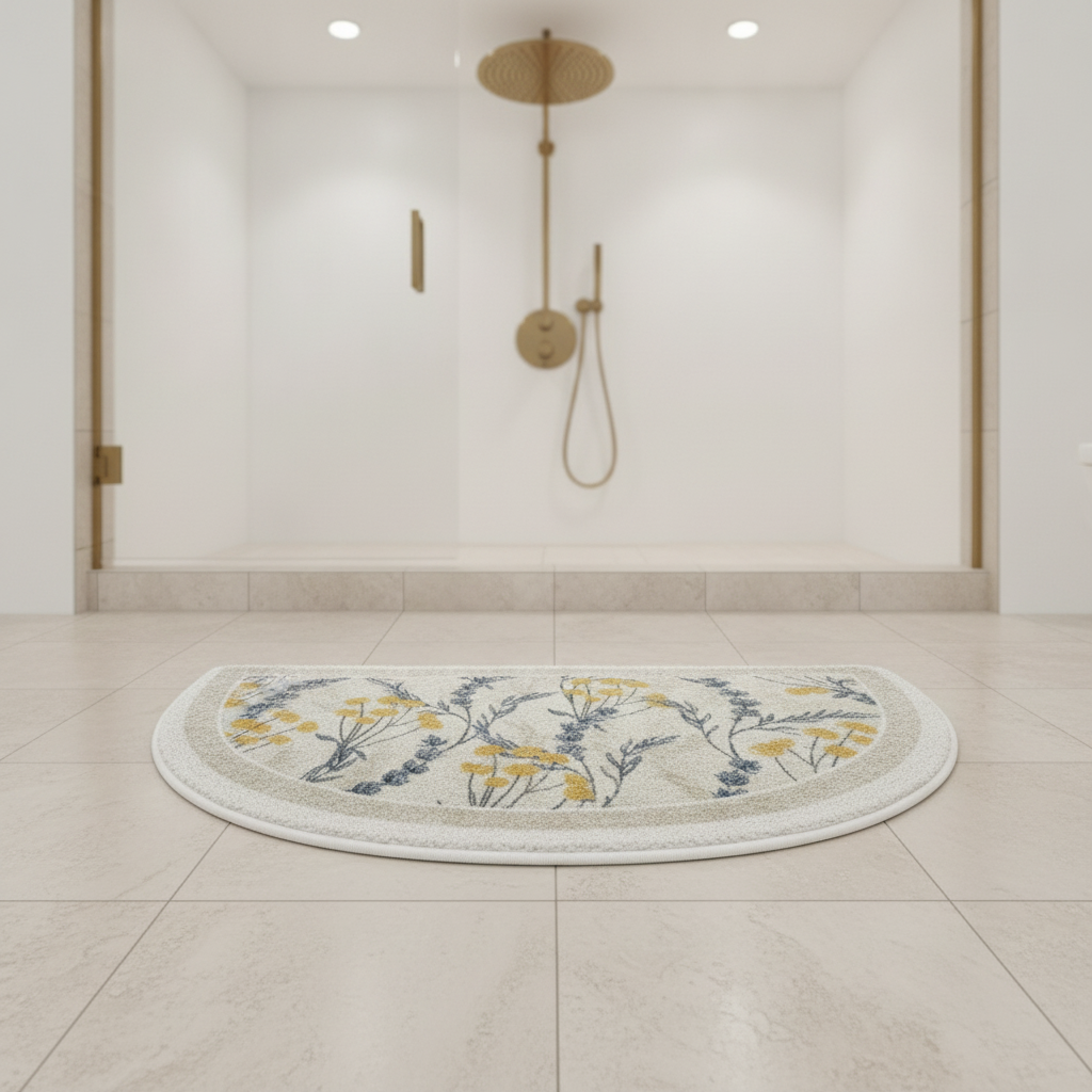Half Circle Bath Mat