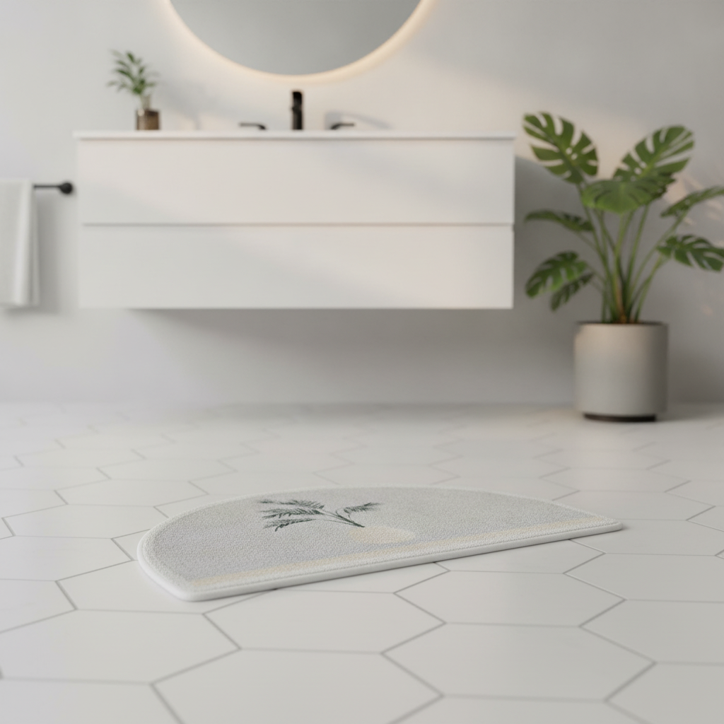 Grey Memory Foam Bath Mat