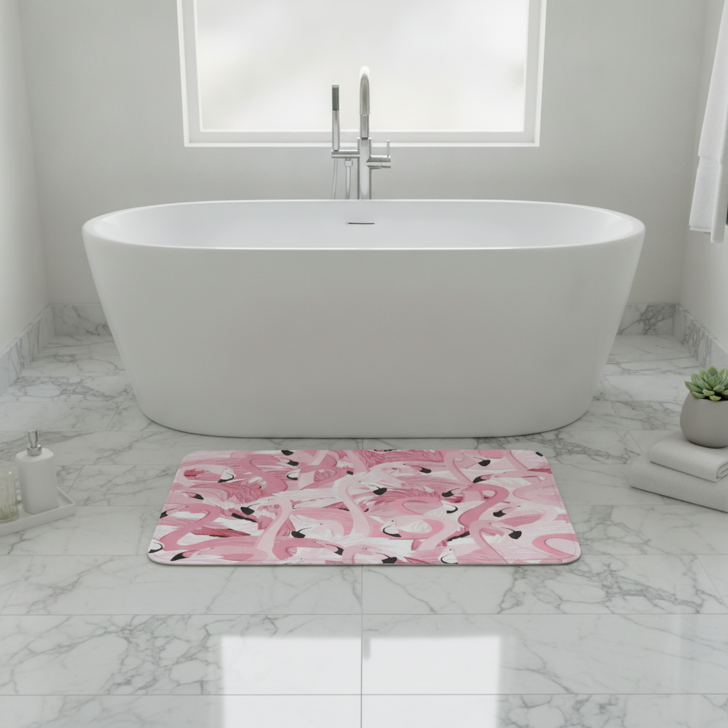 Flamant Pink Bath Mat