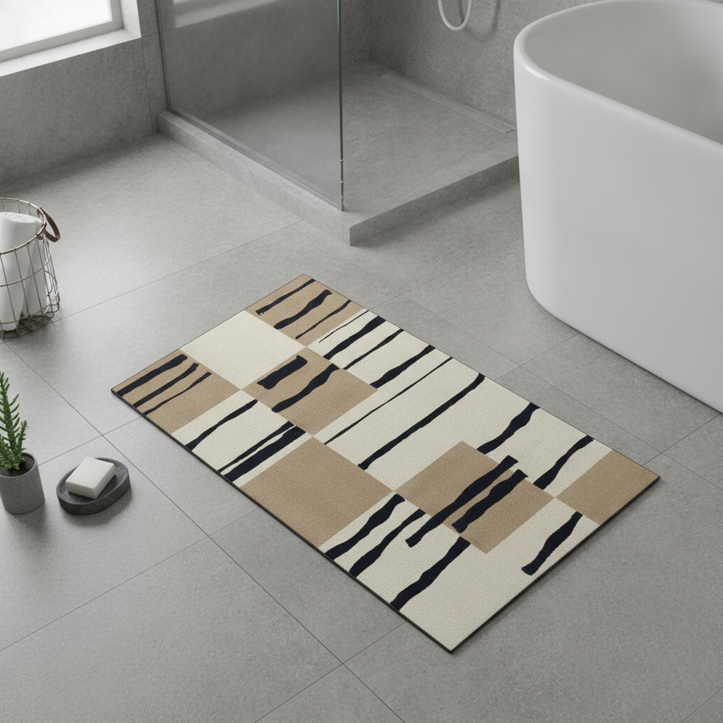 Diatomite Modern Art Bath Mat