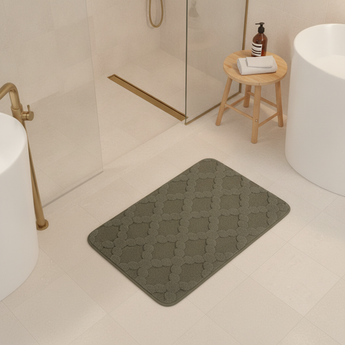 Absorbent Microfiber Bathroom Rug