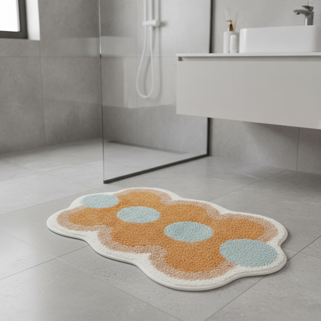 Orange Bathroom Rug