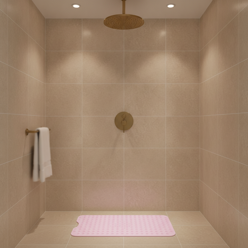 Bathtub Non-Slip Pink Bath Mat