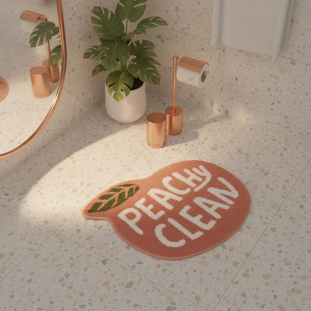 Peach Bath Mat - care instructions