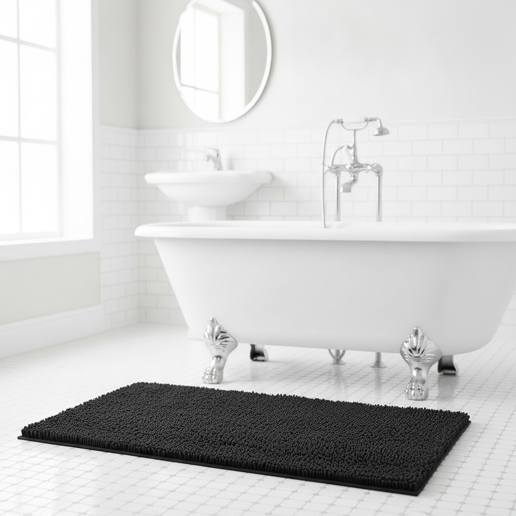 Non-Slip Large Size Bathroom Rug - bathroom setting