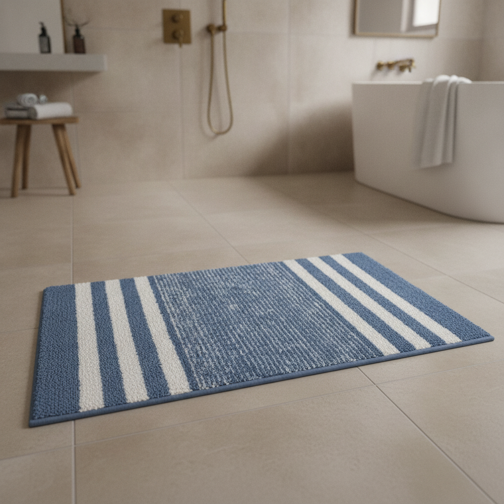 Blue Bathroom Rug