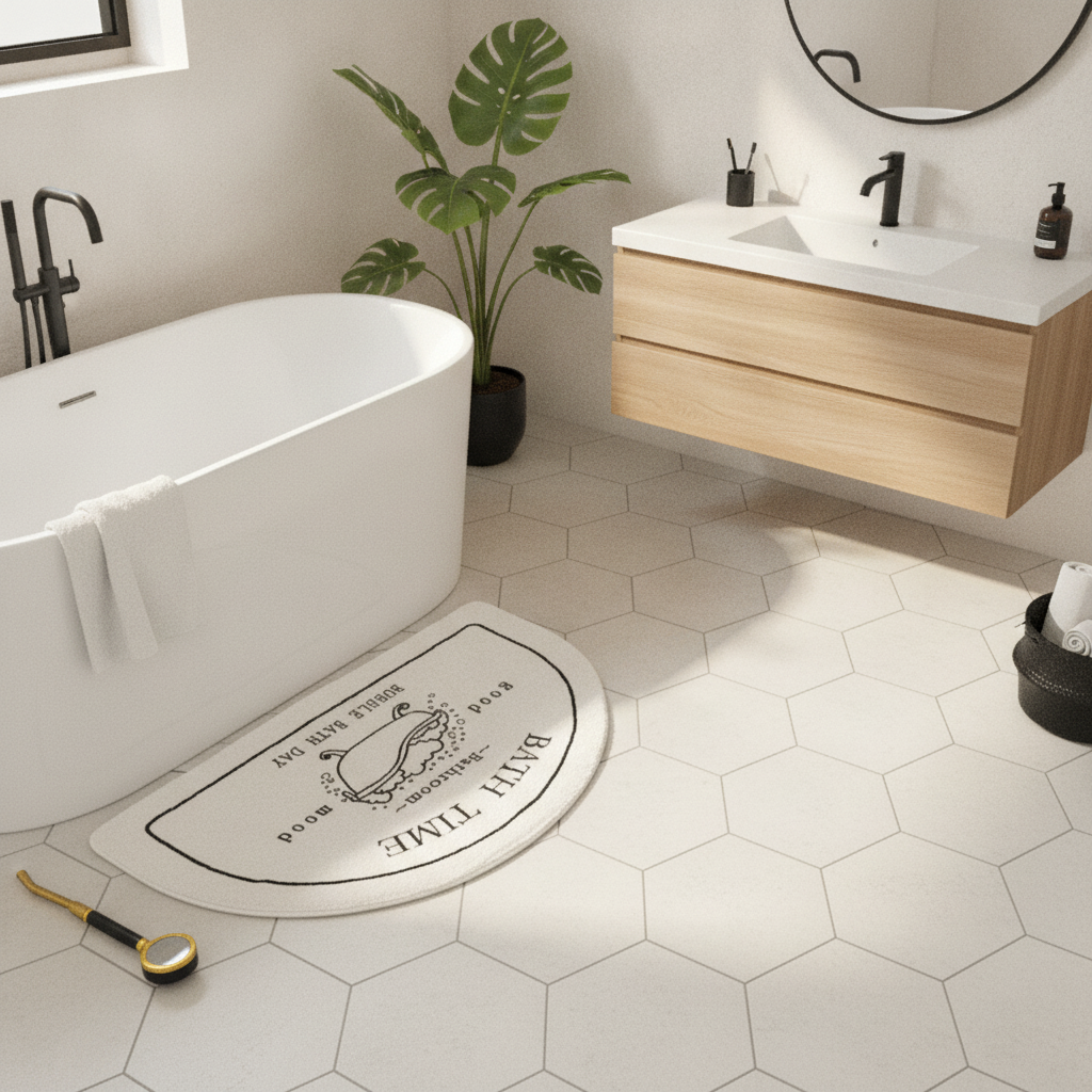 Half Moon Shower Mat