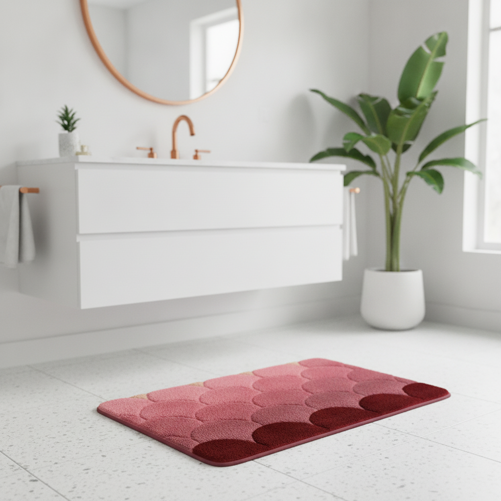 Design Pink Bath Mat