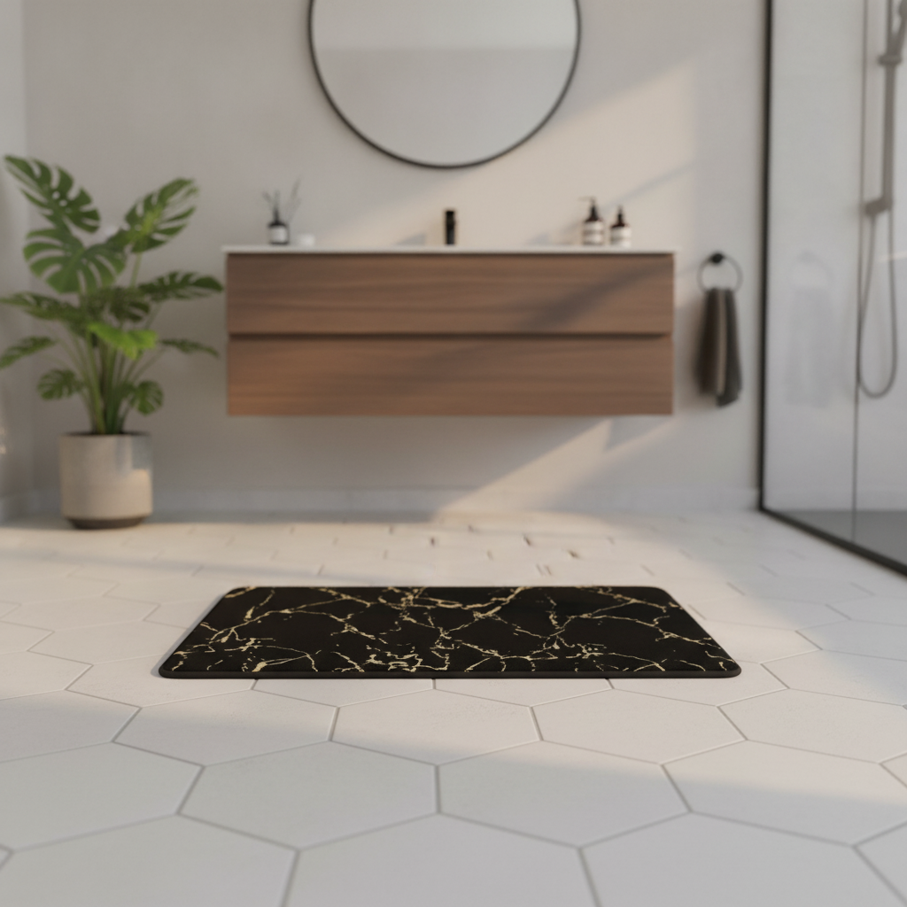 Effect Marble Bath Mat