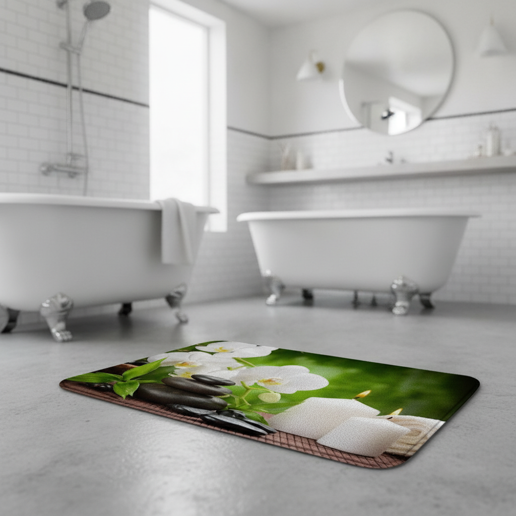 Zen Bathroom Rug - bathroom setting