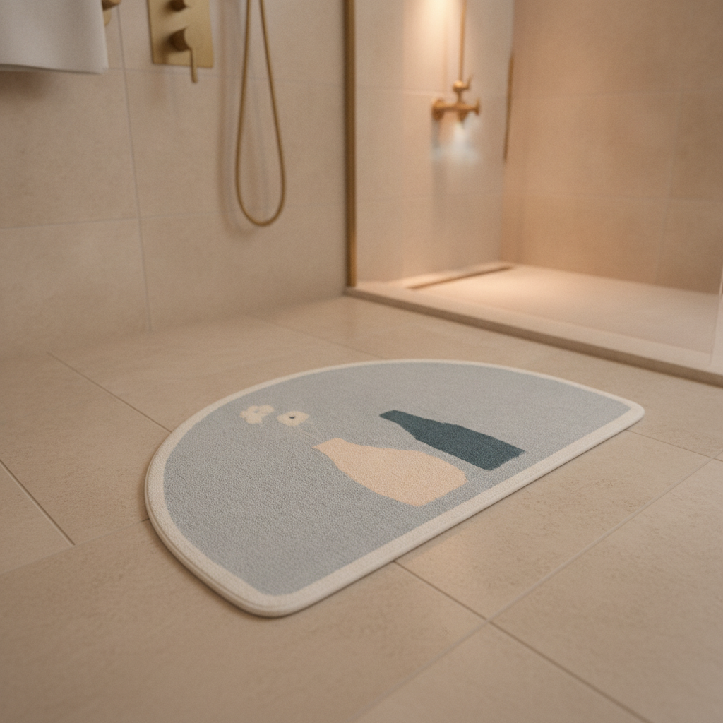 Half Moon Non-Slip Bath Mat - product detail