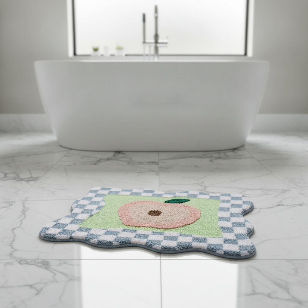 Peach Art Bath Mat